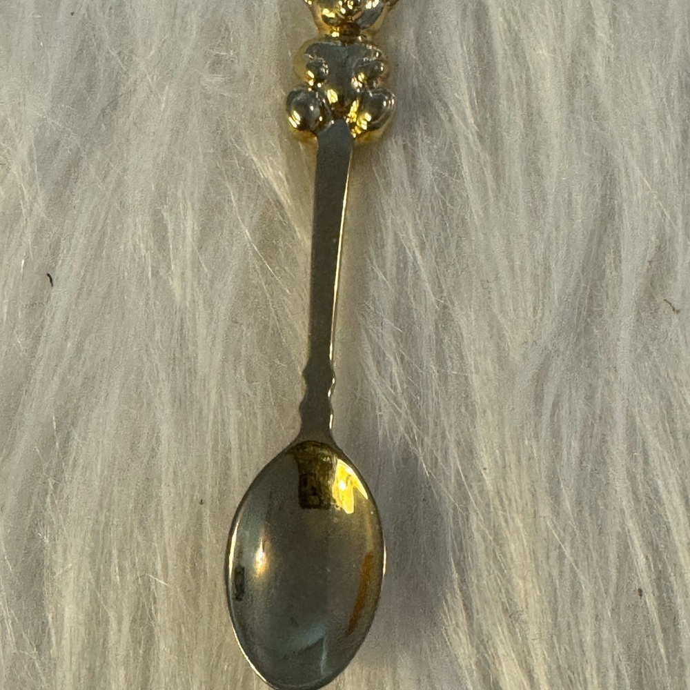 Signed AIM Gold Tone Bear Spoon Pin.  Tote P4